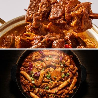 [랜선포차]매운갈비찜 600g 1팩+닭갈비 300g 1팩 세트